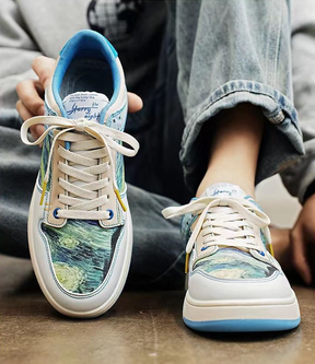 Van Gogh Starry Night inspired sneakers